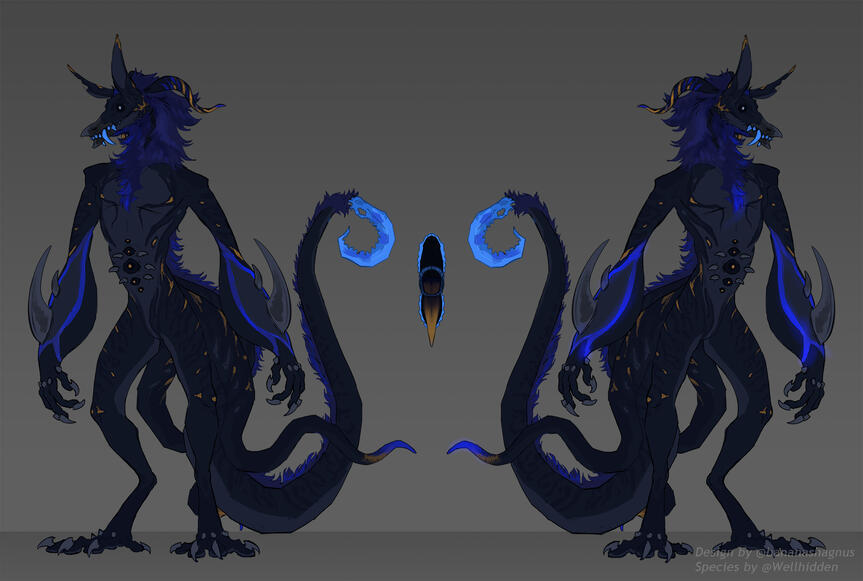Redesign of a personal character, species by Wellhidden